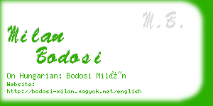 milan bodosi business card